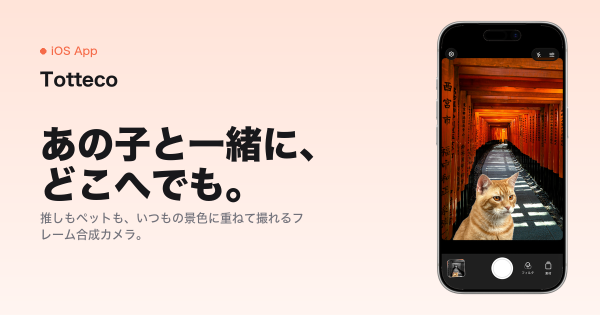 Totteco — 推しと一緒に撮れるフレーム合成カメラ